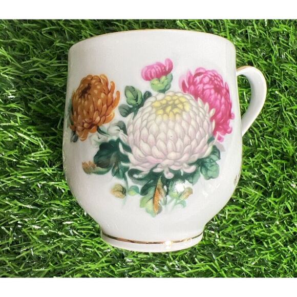 Vintage Norcrest Fine China Tea Cup Saucer‎ Set November Chrysanthemum - Picture 5 of 9